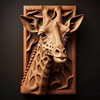 3D model Meadows giraffe famous animal (STL)